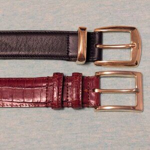 2 Genuine Leather Belts | Made in Italy